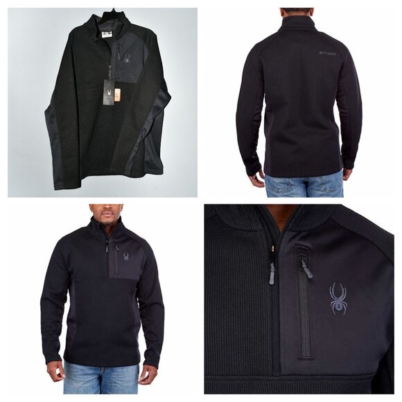 Black - Spyder Men’s‎ Gait Half Zip Jacket